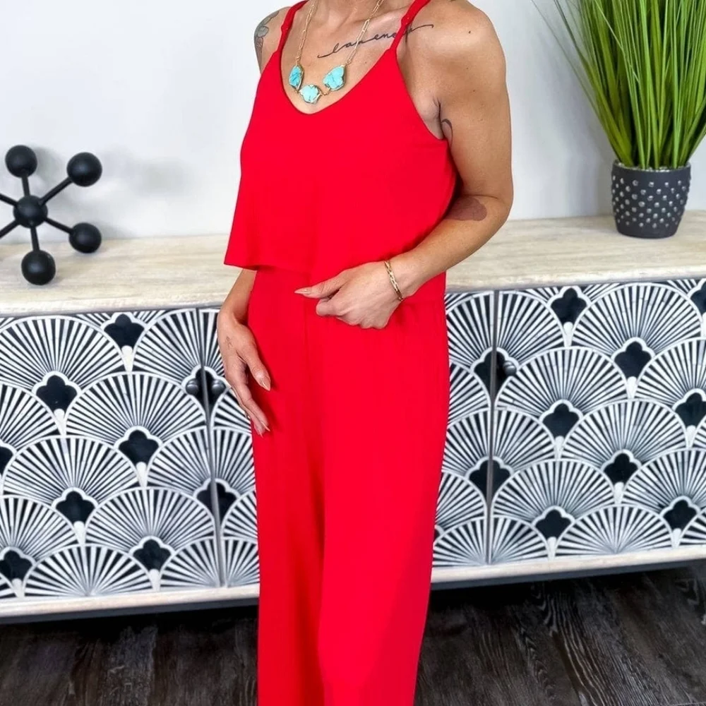 RUBY Jersey Beat Jumpsuit. Size Large. GREAT SPRING SUMMER LOOK. - Picture 3 of 5